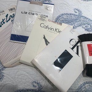 VINTAGE LOT NYLONS PANTY HOSE LEGGING LOT OF 5 PIECES